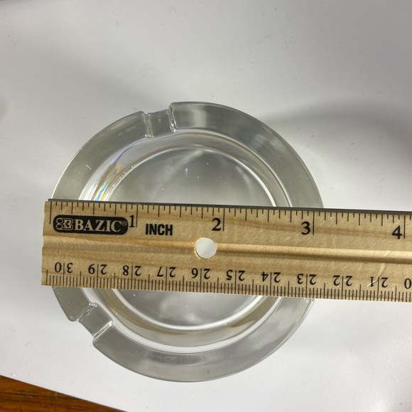 Glass Ashtray Thick Glass 3” Round - Picture 6 of 6
